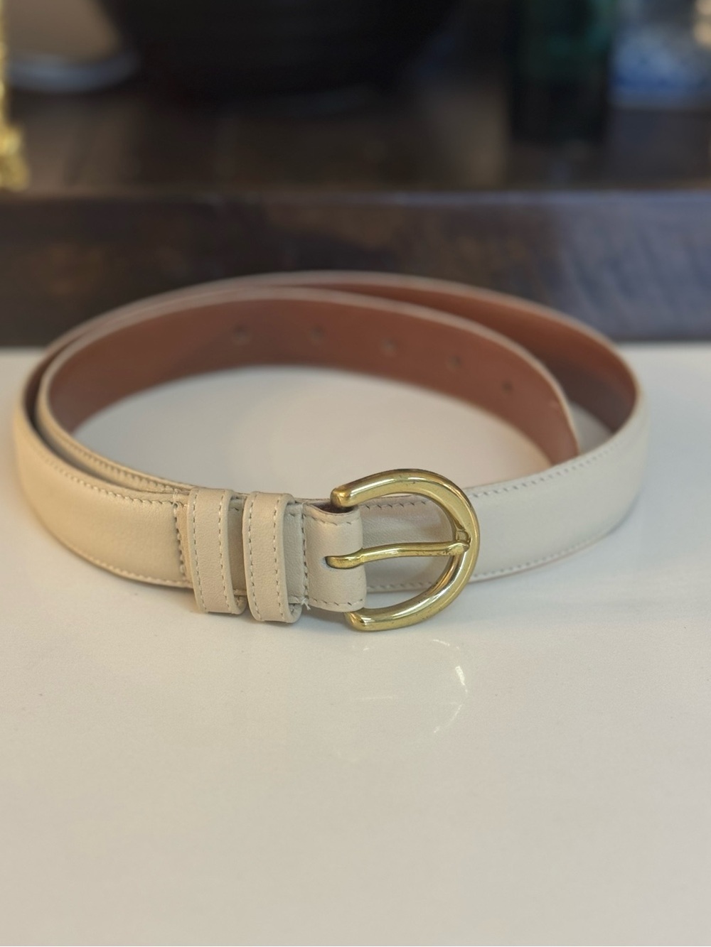 🤍 VINTAGE COACH BONE LEATHER BELT! 🤍🤍